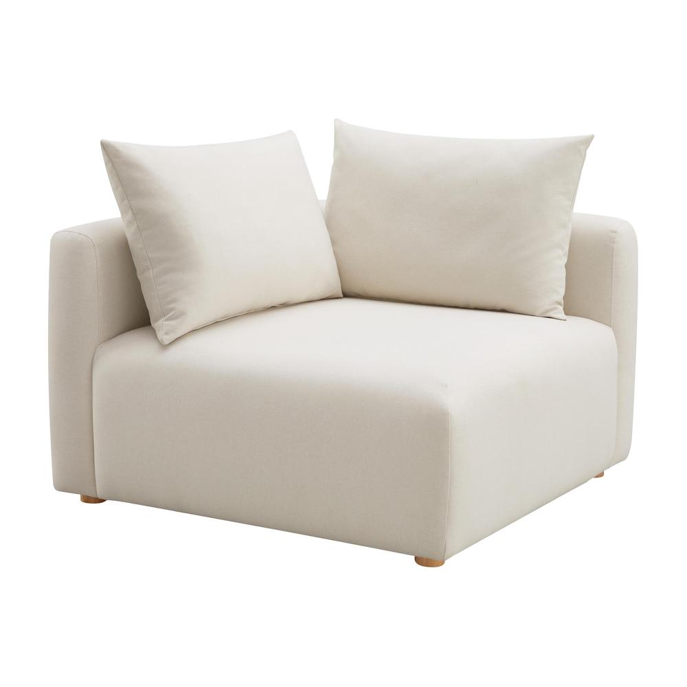 Hangover Cream Linen Modular Corner Chair. Picture 6