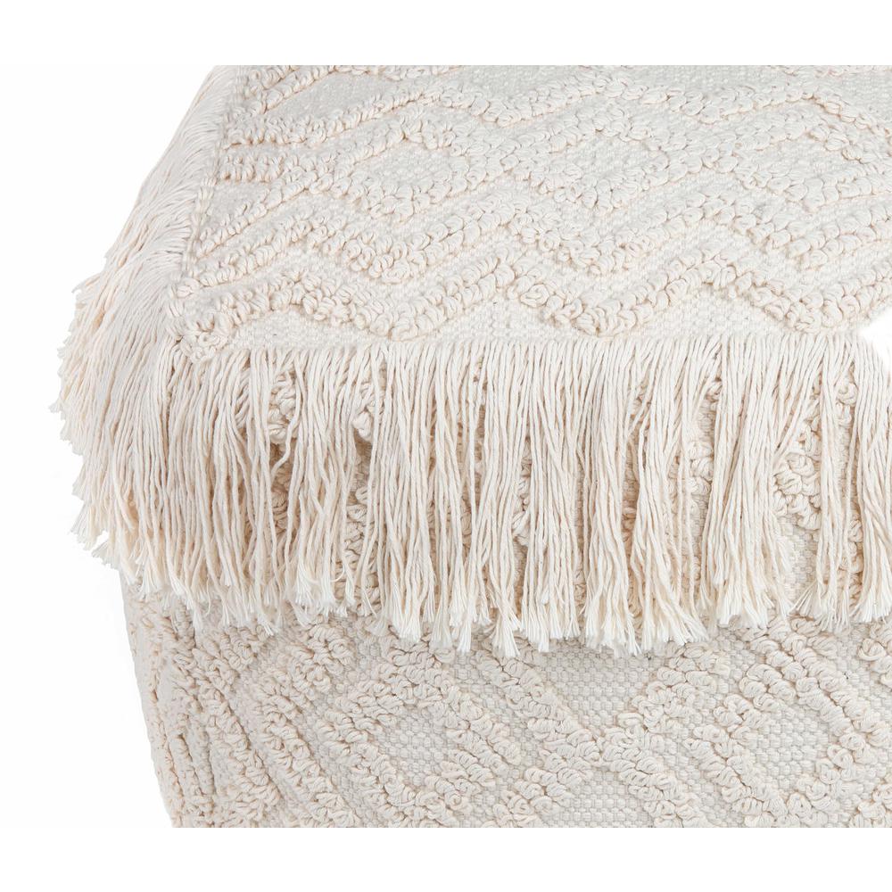 Inca Pouf Tassled Edges With Geometric Patterns. Picture 10
