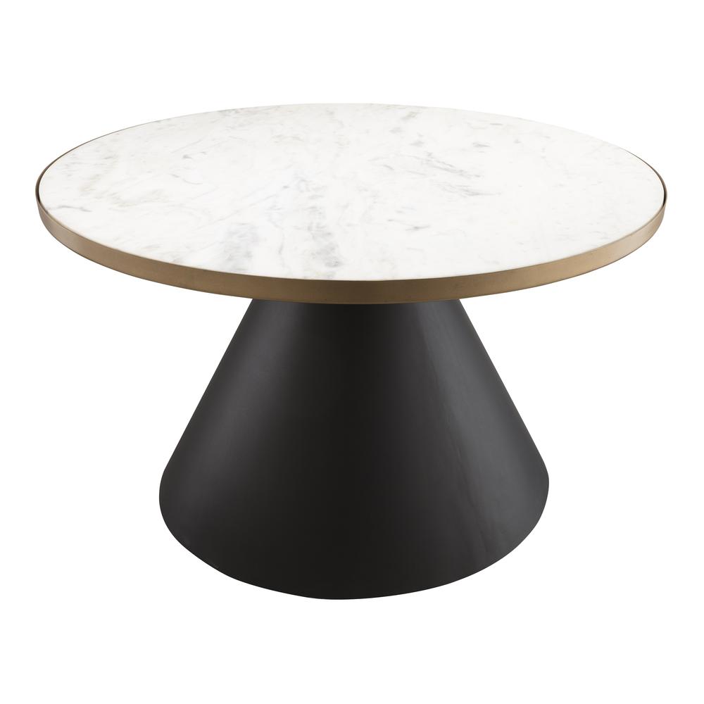 Richard Marble Coffee Table, Black, White and Gold. Picture 1