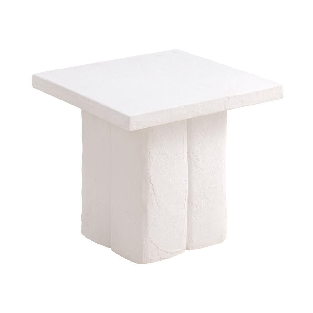 Kayla White Concrete Side Table. Picture 1