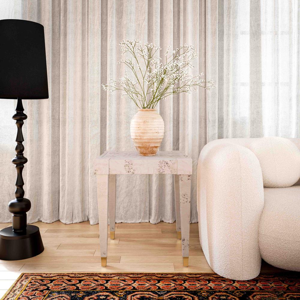 Brandyss White Burl End Table. Picture 11