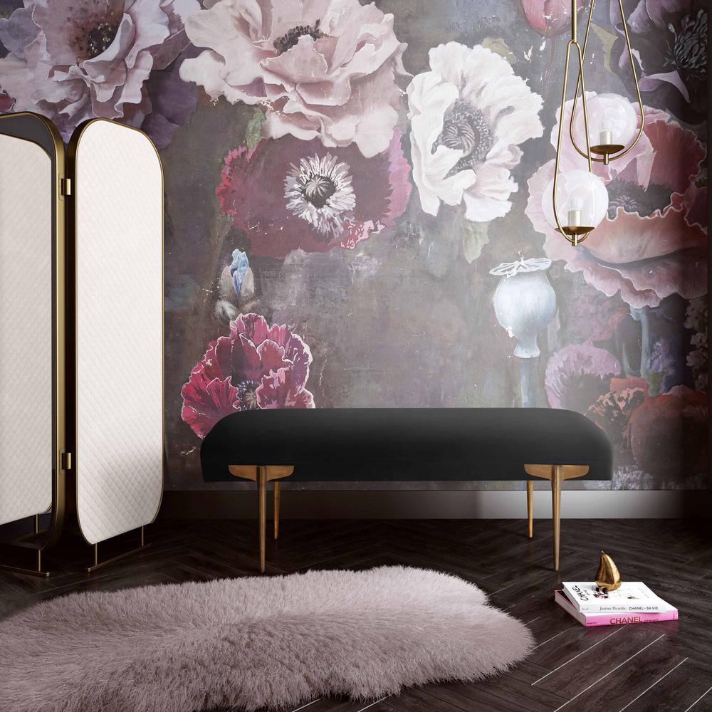Brno Black Velvet Bench. Picture 7