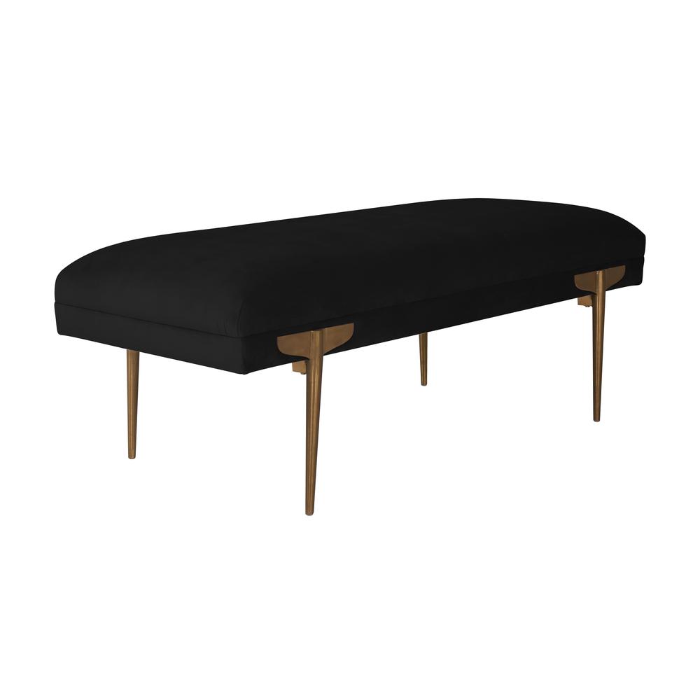 Brno Black Velvet Bench. Picture 1