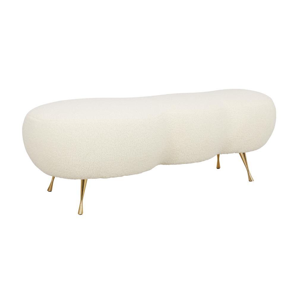 Welsh Faux Shearling Bench. Picture 1