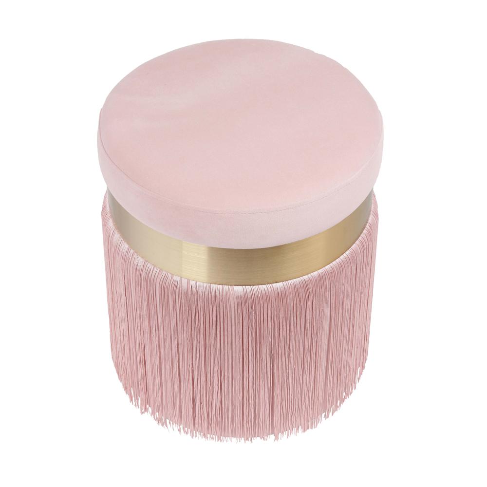 Melody Blush Tasseled Ottoman. Picture 13