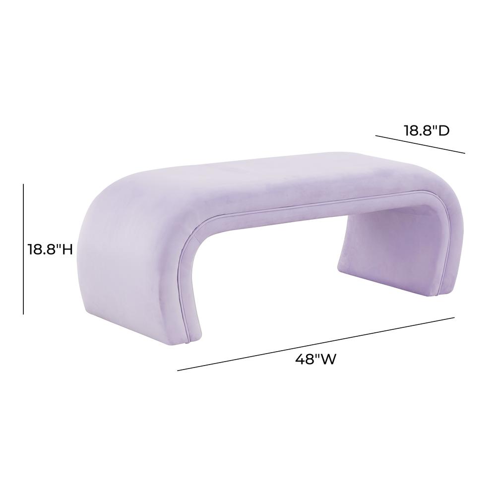 Kenya Lavender Velvet Bench. Picture 13