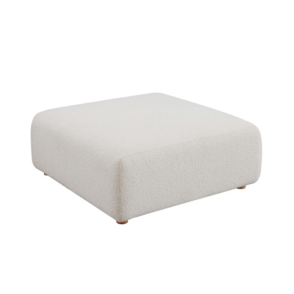 Hangover Cream Boucle Ottoman. Picture 4