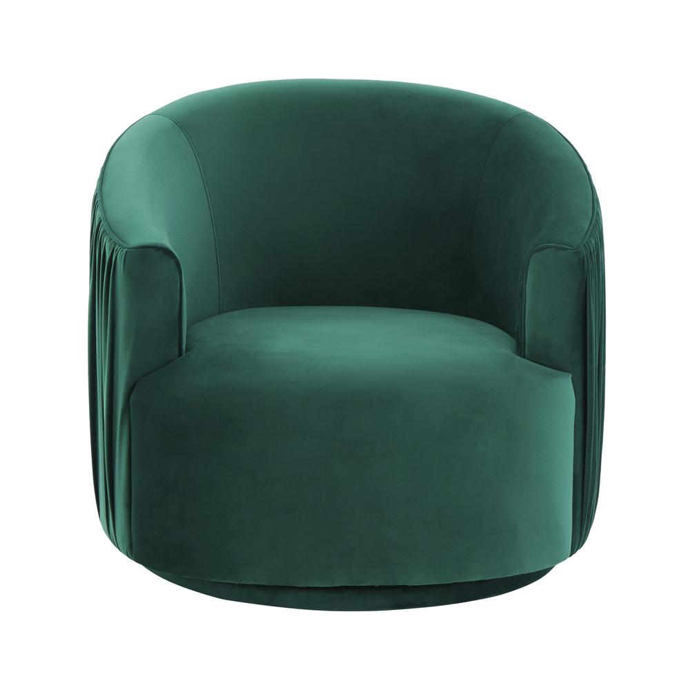 London Forest Green Pleated Swivel Chair. Picture 11