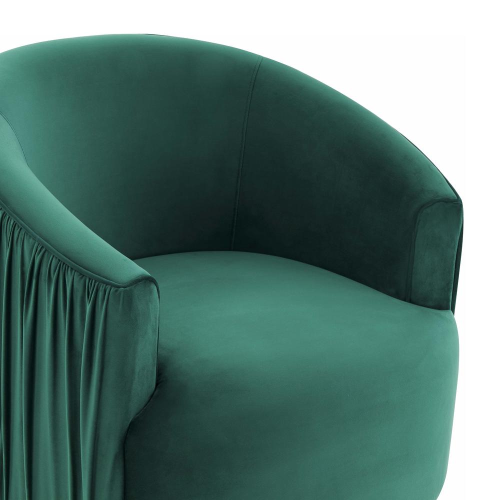 London Forest Green Pleated Swivel Chair. Picture 14