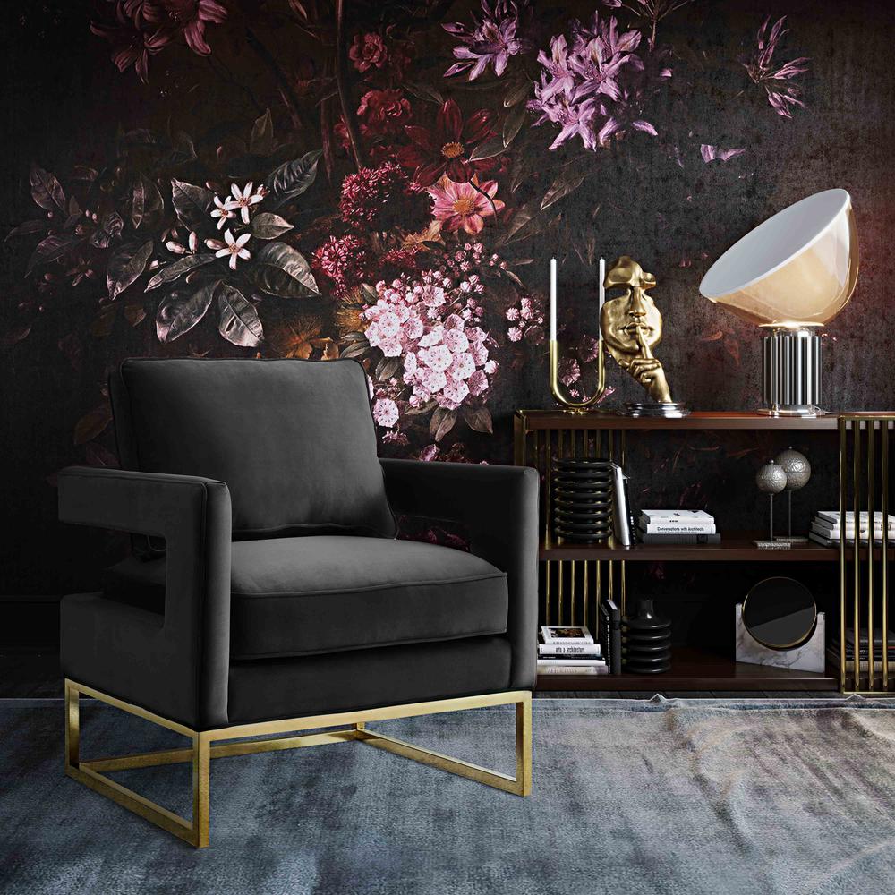Avery Grey Velvet Chair - Silver Frame. Picture 11