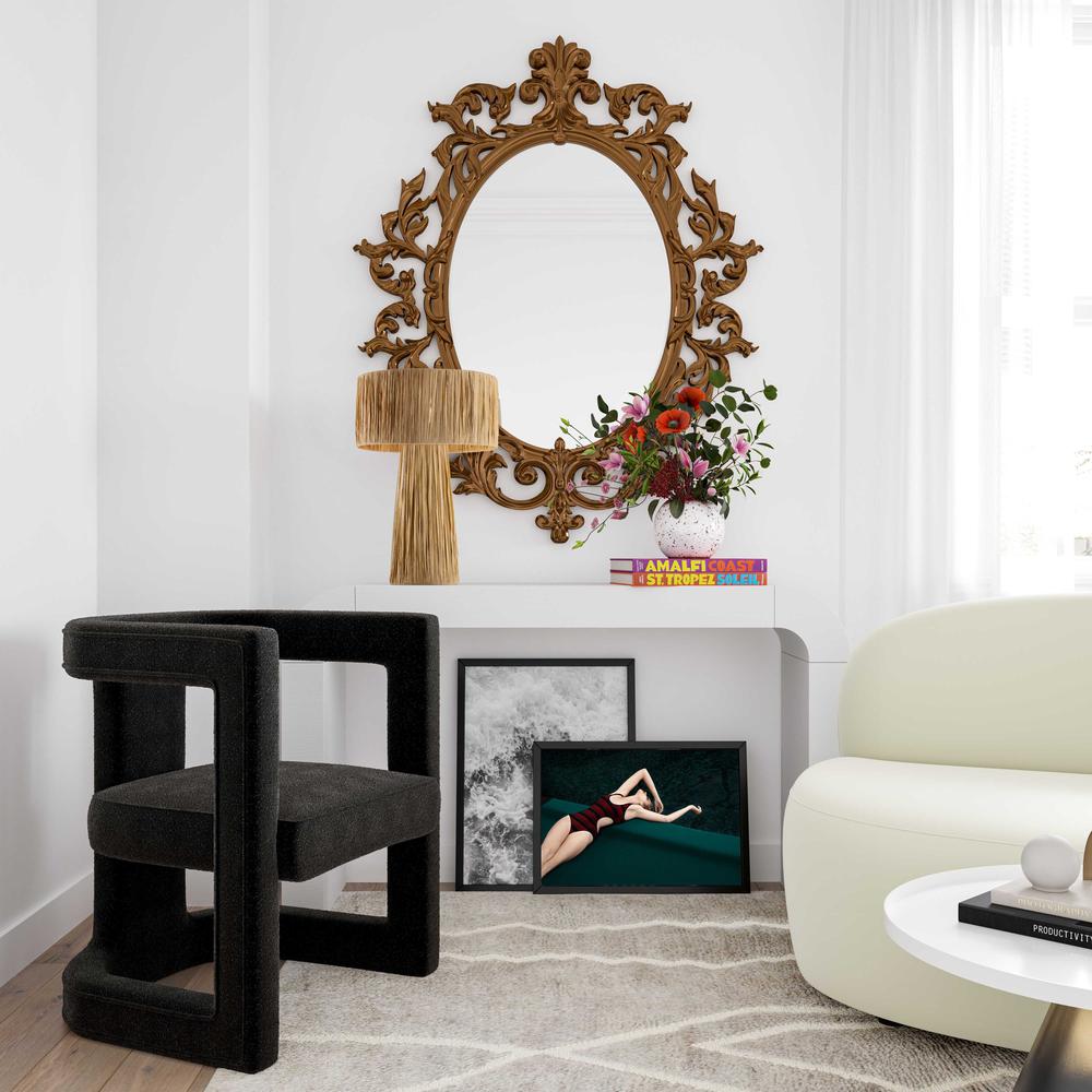Ada Black Boucle Chair. Picture 8