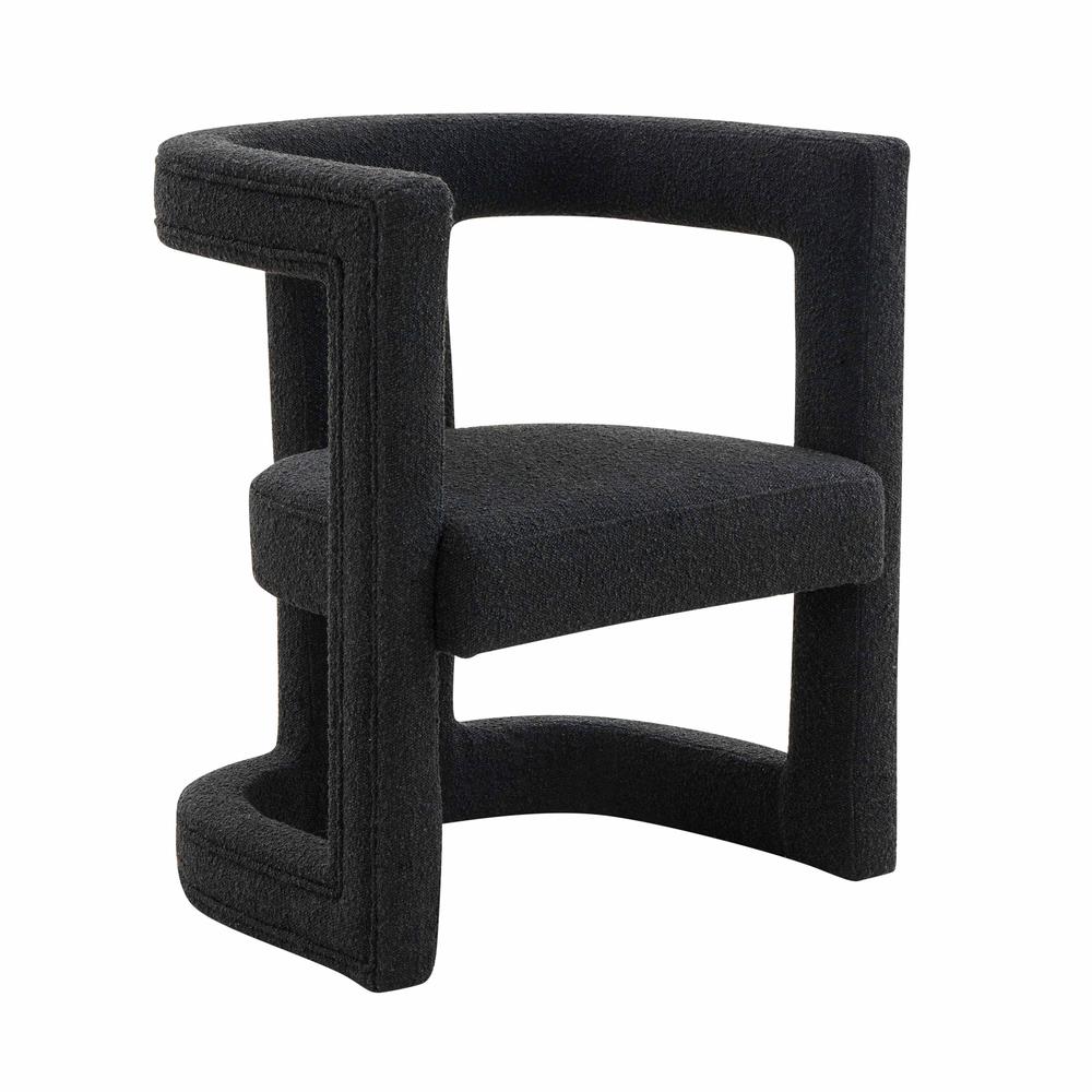 Ada Black Boucle Chair. Picture 1