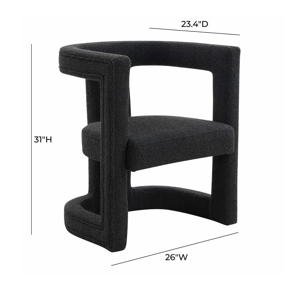 Ada Black Boucle Chair. Picture 13