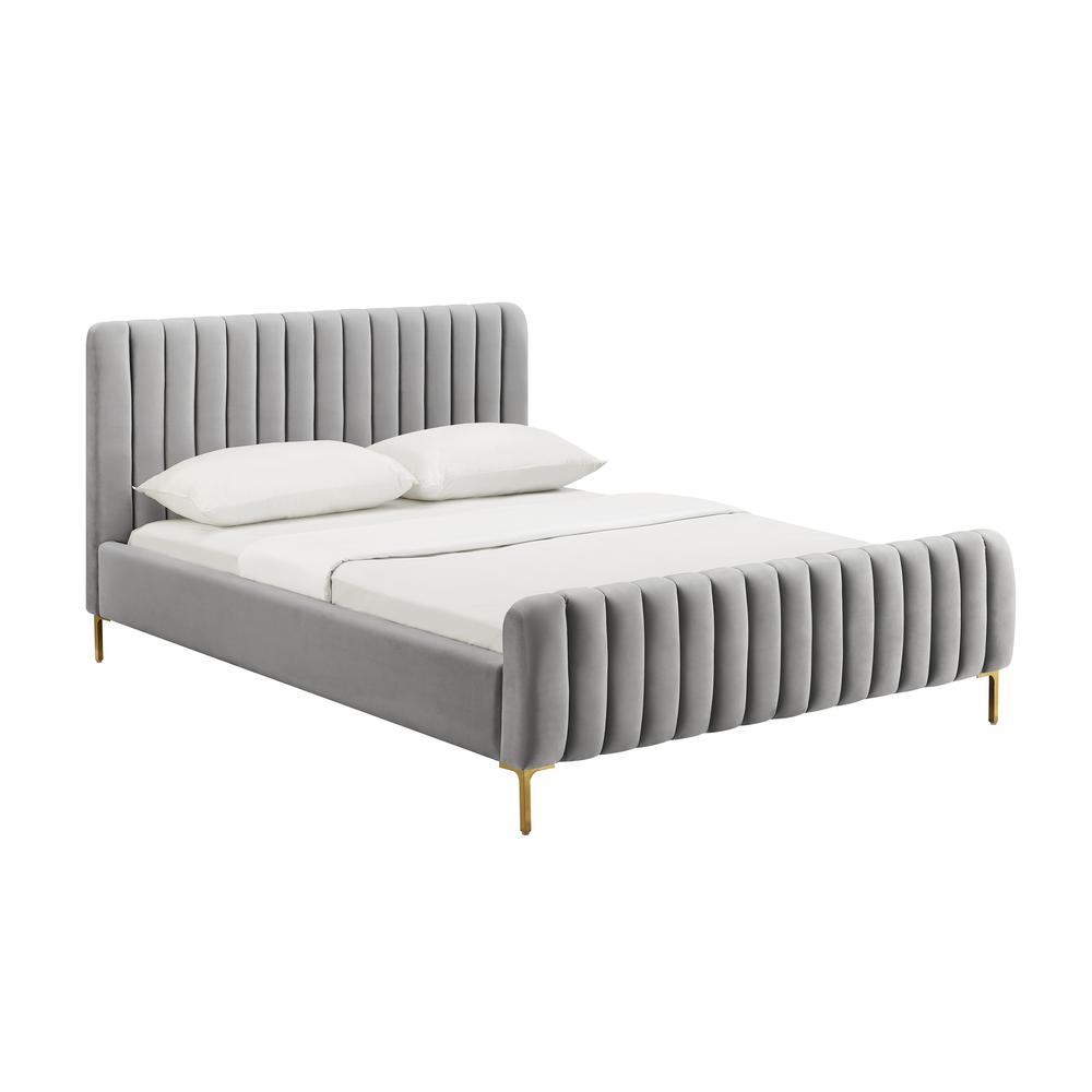 Angela Grey Bed in Queen. Picture 2