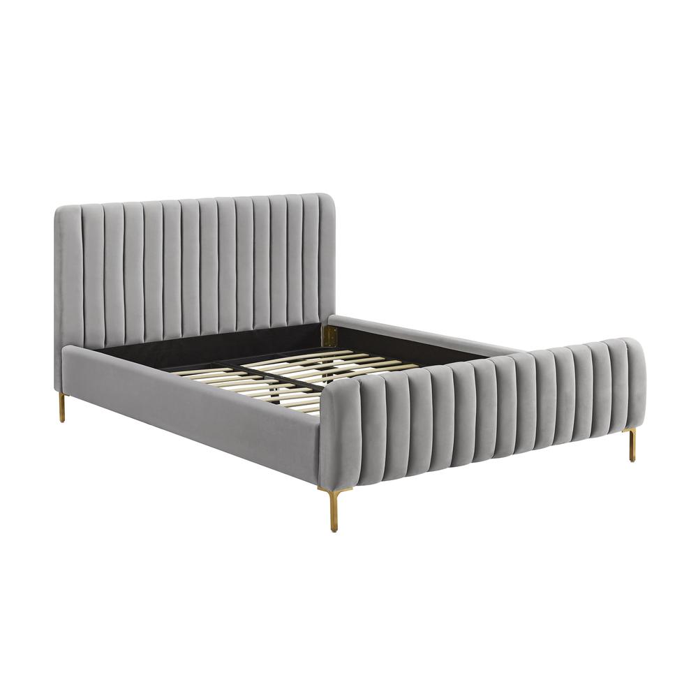 Angela Grey Bed in Queen. Picture 4