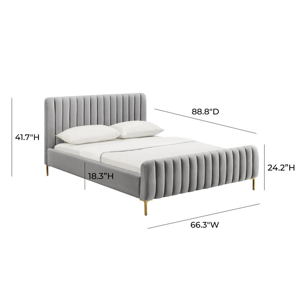 Angela Grey Bed in Queen. Picture 8