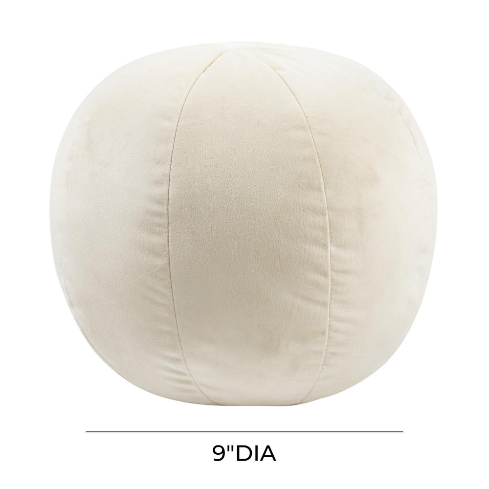 Boba 9" Cream Velvet Pillow. Picture 12
