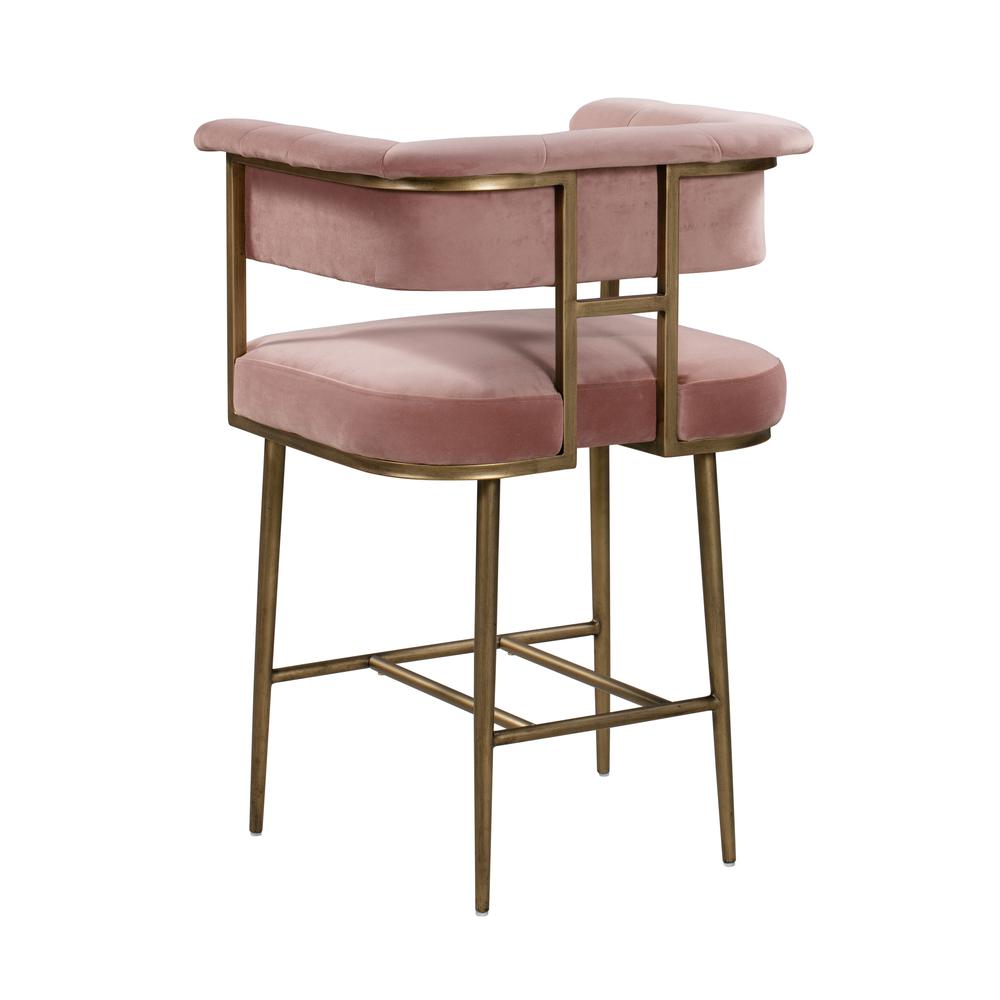 Astrid Blush Velvet Counter Stool. Picture 22