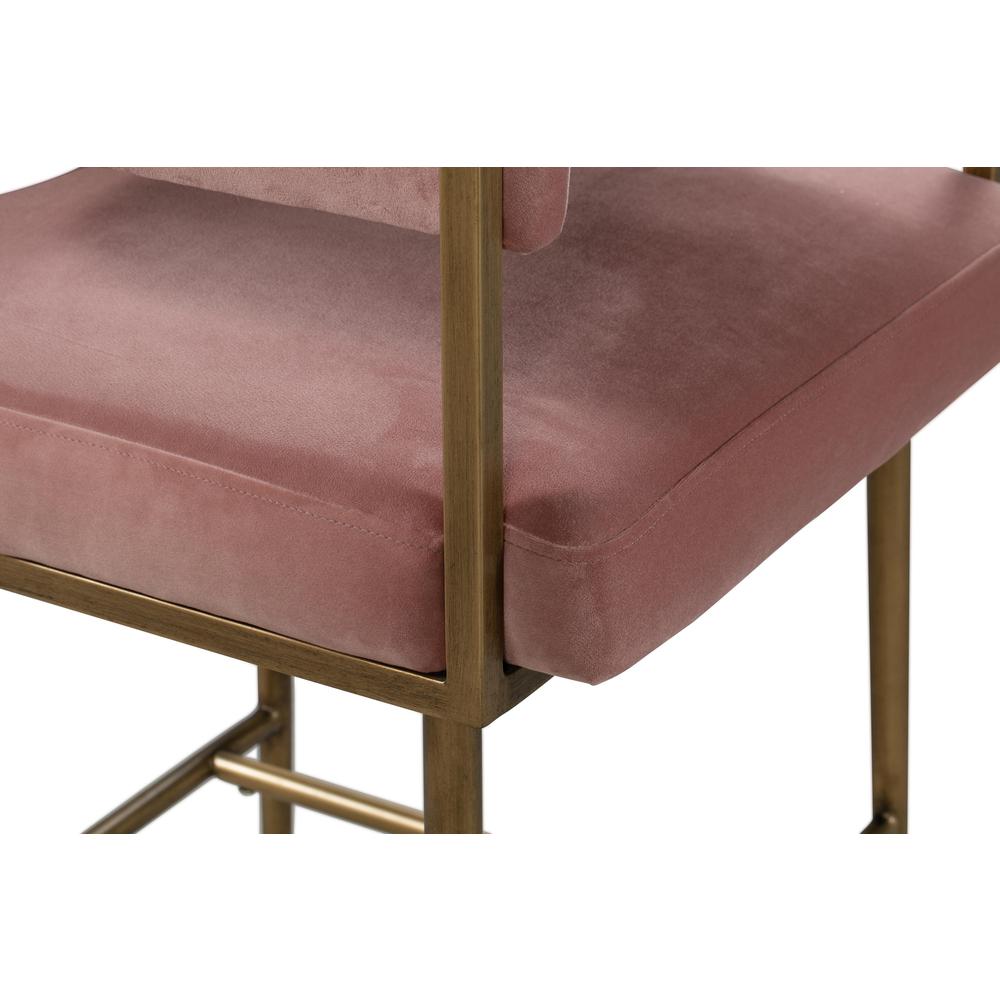 Astrid Blush Velvet Counter Stool. Picture 27