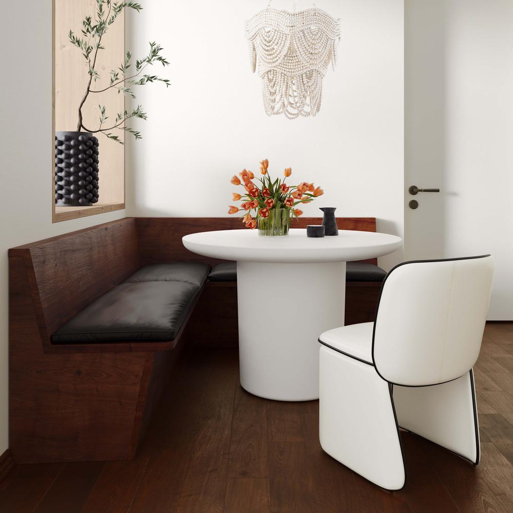 Kinsley Cream Vegan Leather Dining Chair. Picture 13