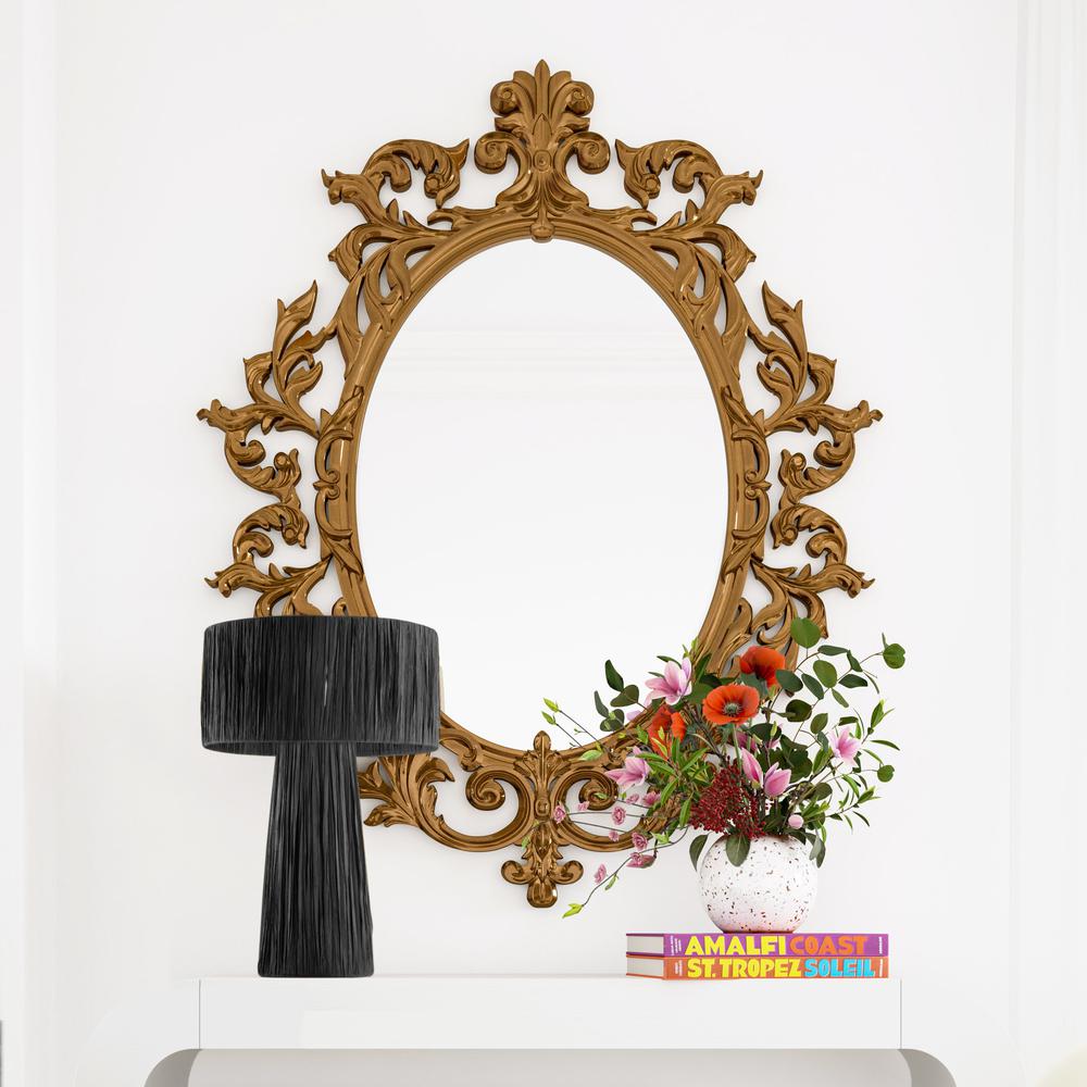 Shelby Raffia Black Table Lamp. Picture 14