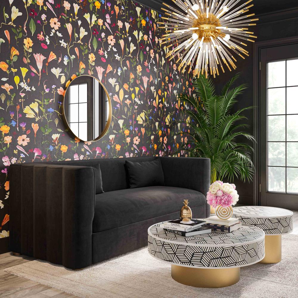 Callie Black Velvet Sofa. Picture 9