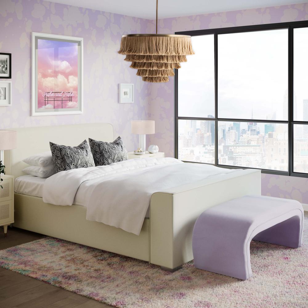 Kenya Lavender Velvet Bench. Picture 9