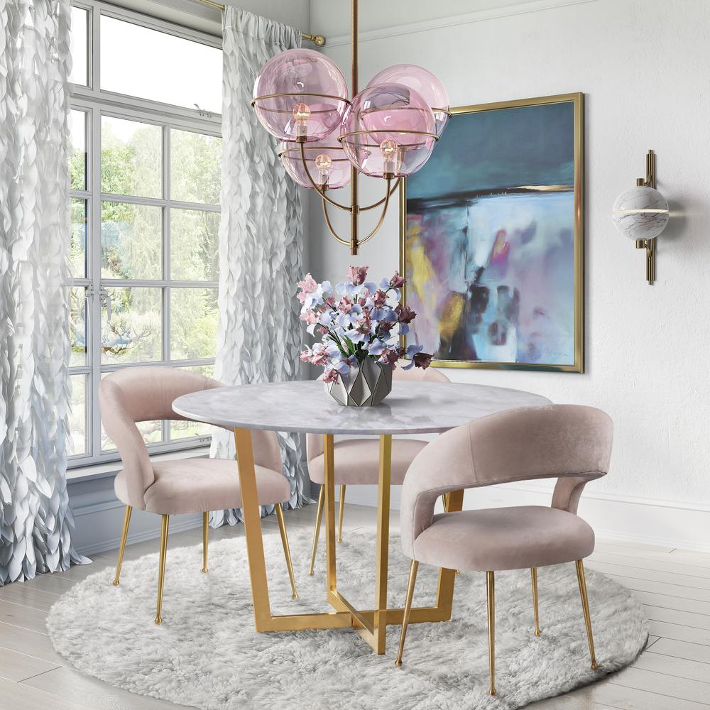 Swell Blush Velvet Chair. Picture 6