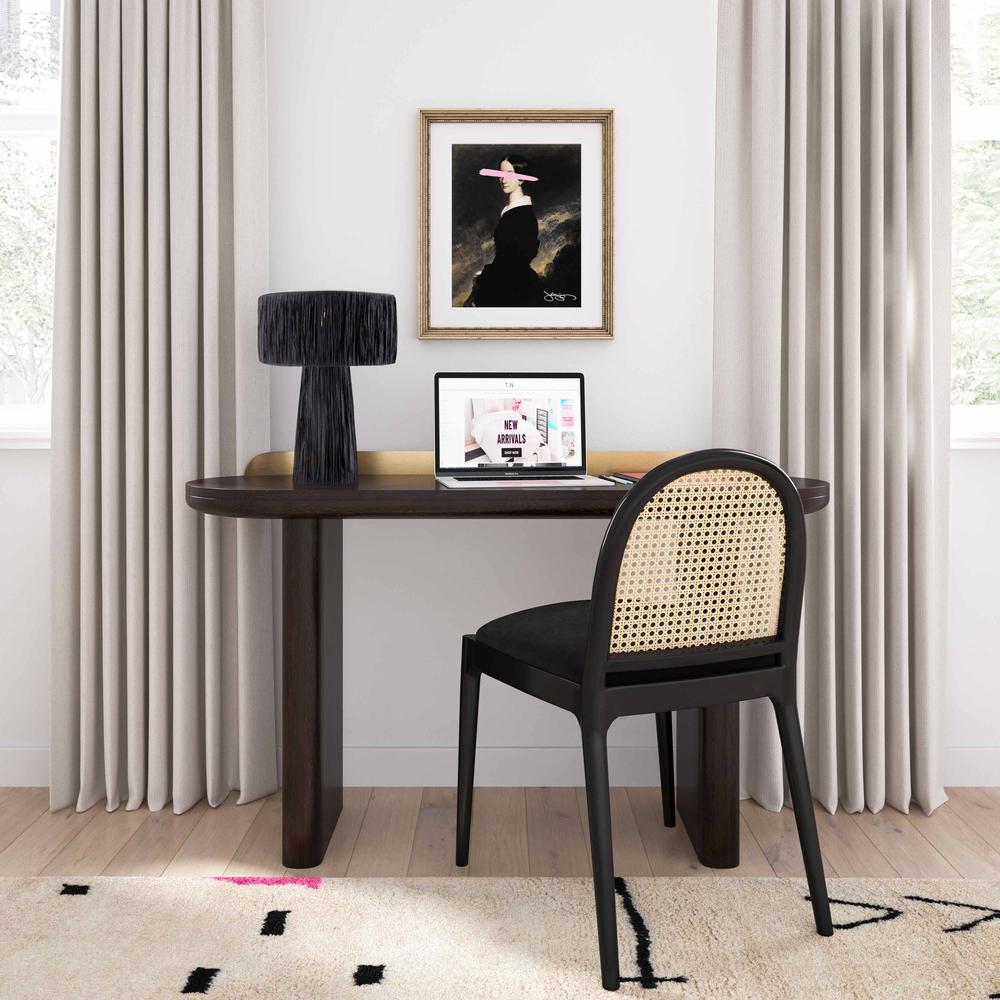 Shelby Raffia Black Table Lamp. Picture 13