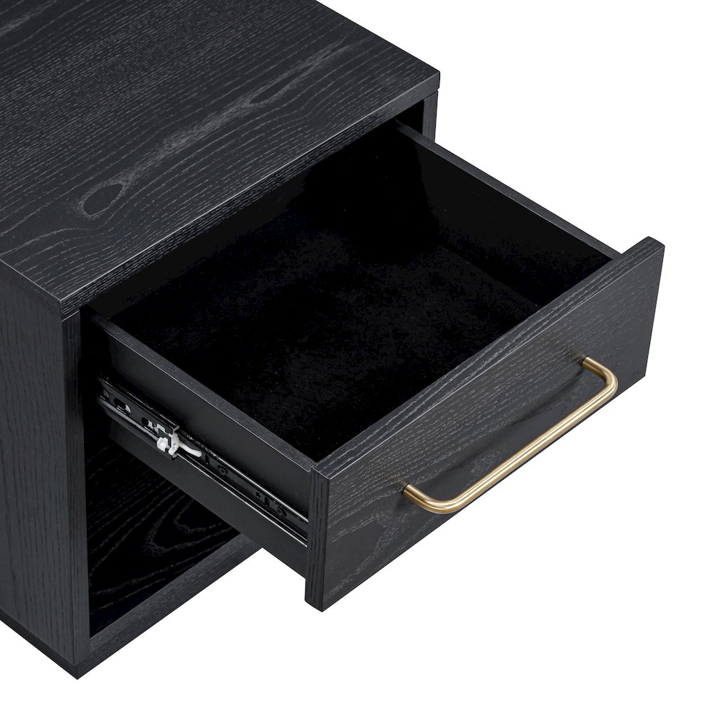 Marlow Black Wood Nightstand. Picture 7