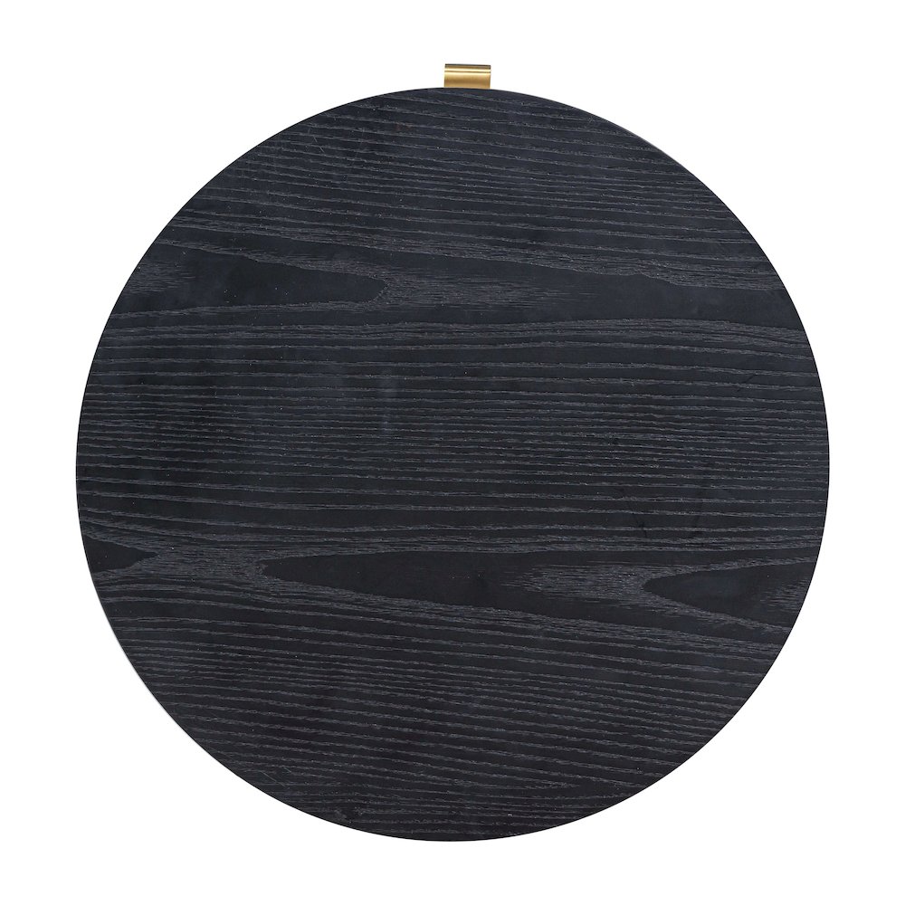 Marlow Black Wood Round Nightstand. Picture 5