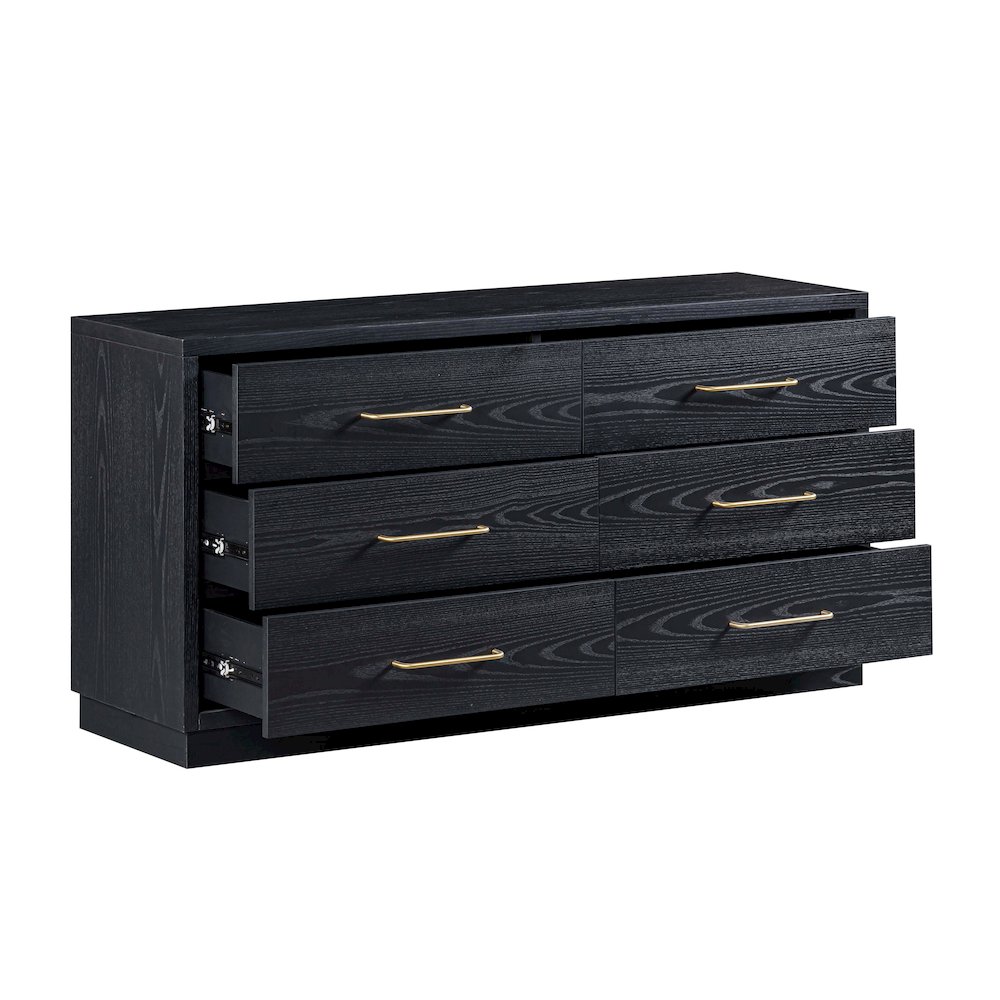 Marlow Black Wood Dresser. Picture 5
