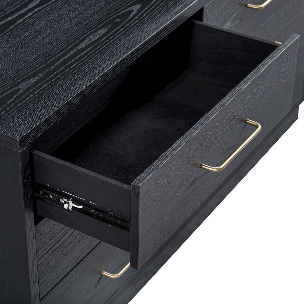 Marlow Black Wood Dresser. Picture 6