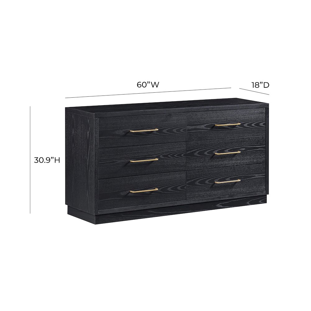 Marlow Black Wood Dresser. Picture 7
