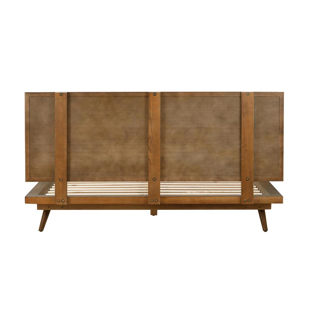 Emery Pecan Queen Bed. Picture 5