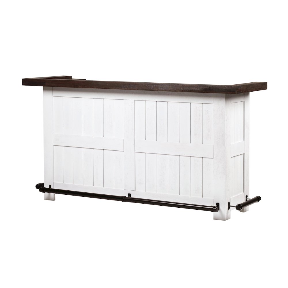 Harrison Distressed White Bar. Picture 1