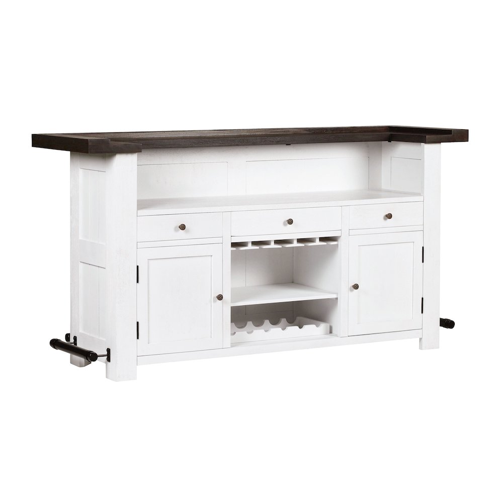 Harrison Distressed White Bar. Picture 8