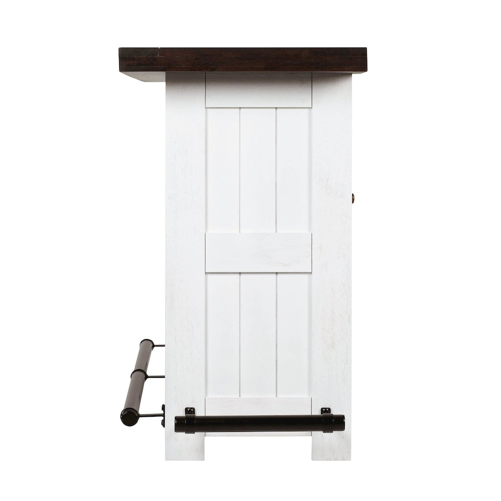 Harrison Distressed White Bar. Picture 3