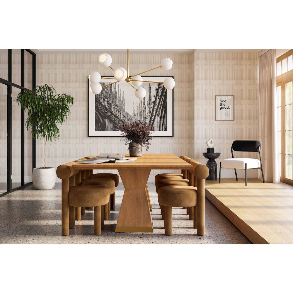 Nolan Natural Wood Dining Table. Picture 2