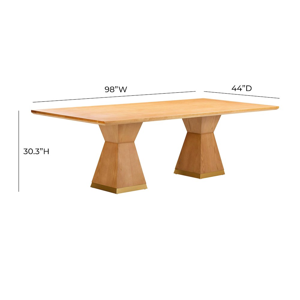 Nolan Natural Wood Dining Table. Picture 7