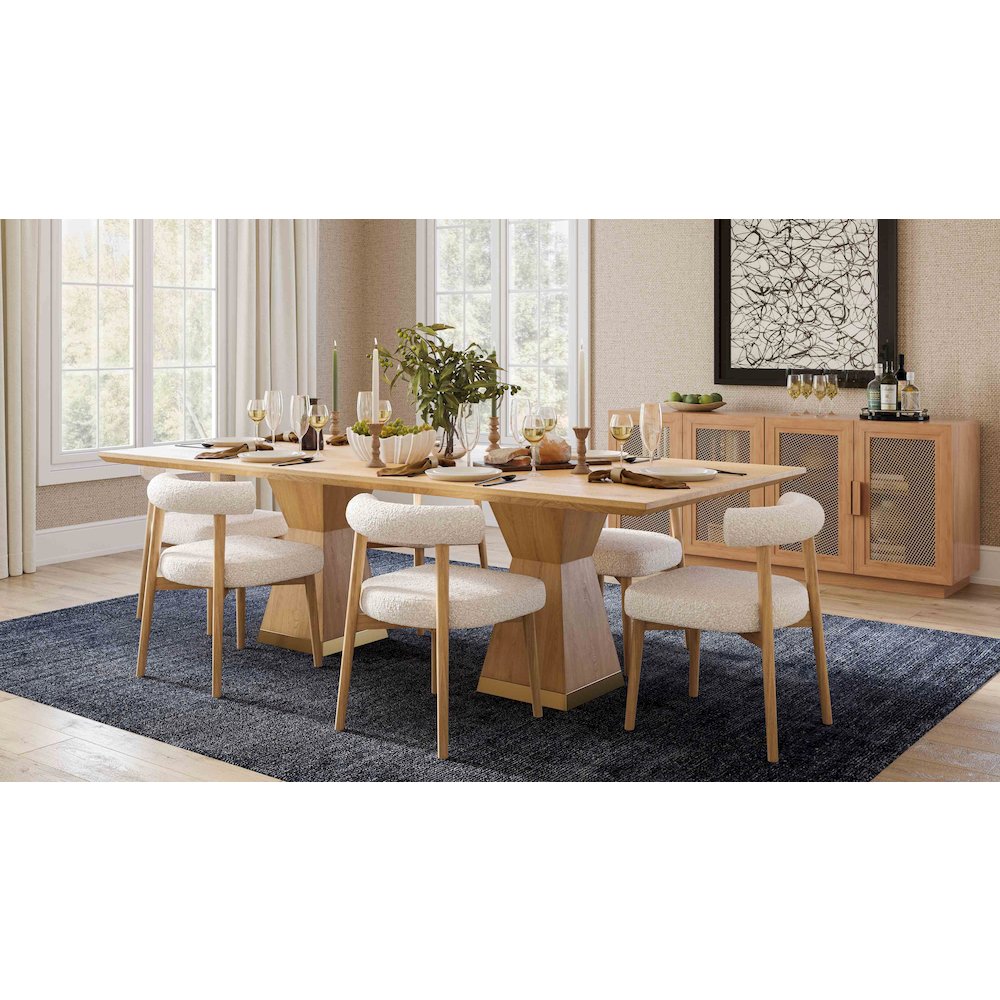 Nolan Natural Wood Dining Table. Picture 8