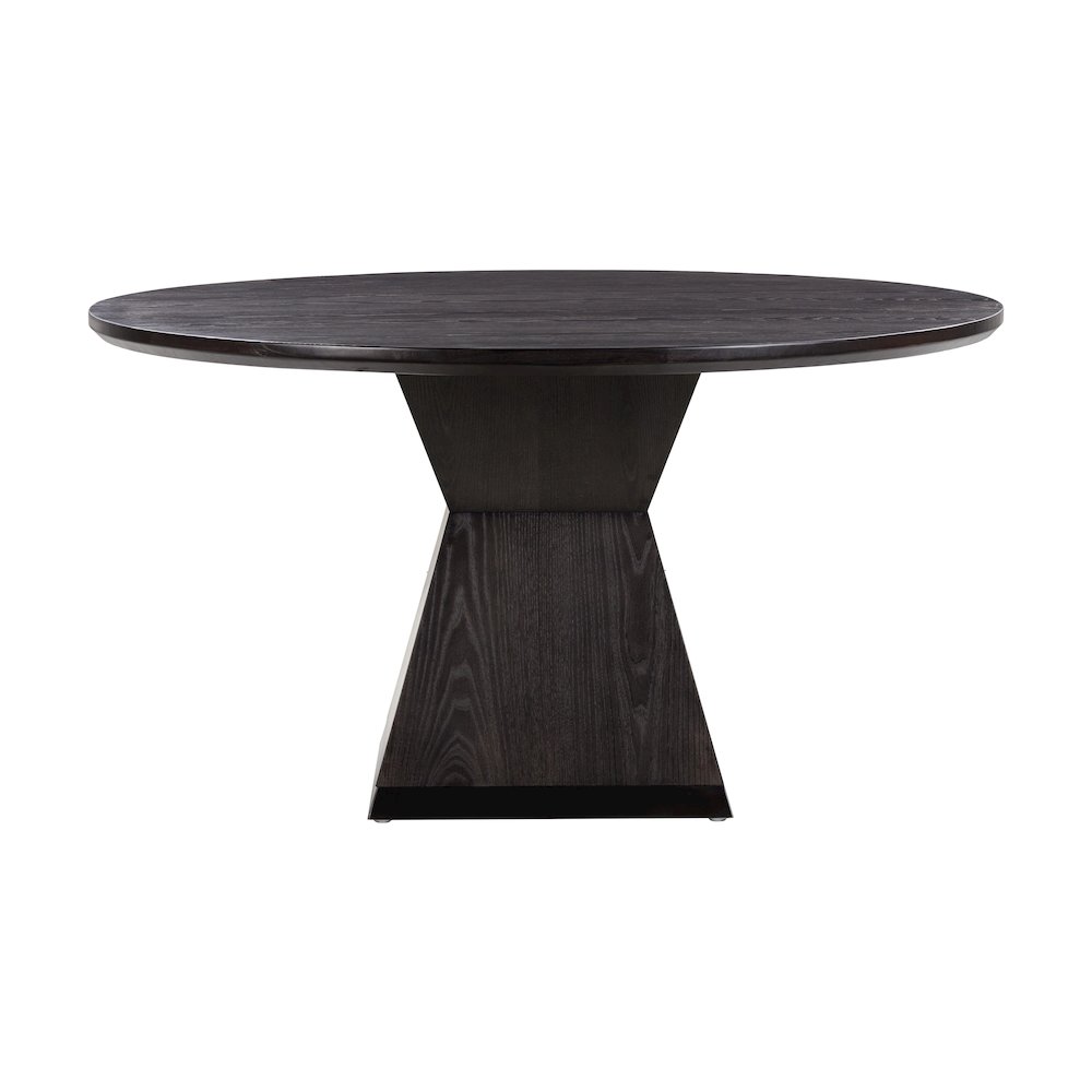 Nolan Black Round Wood Dining Table. Picture 3