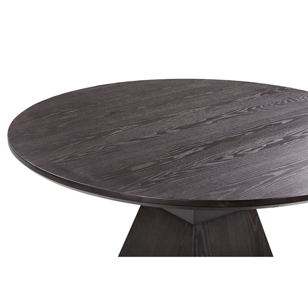 Nolan Black Round Wood Dining Table. Picture 4