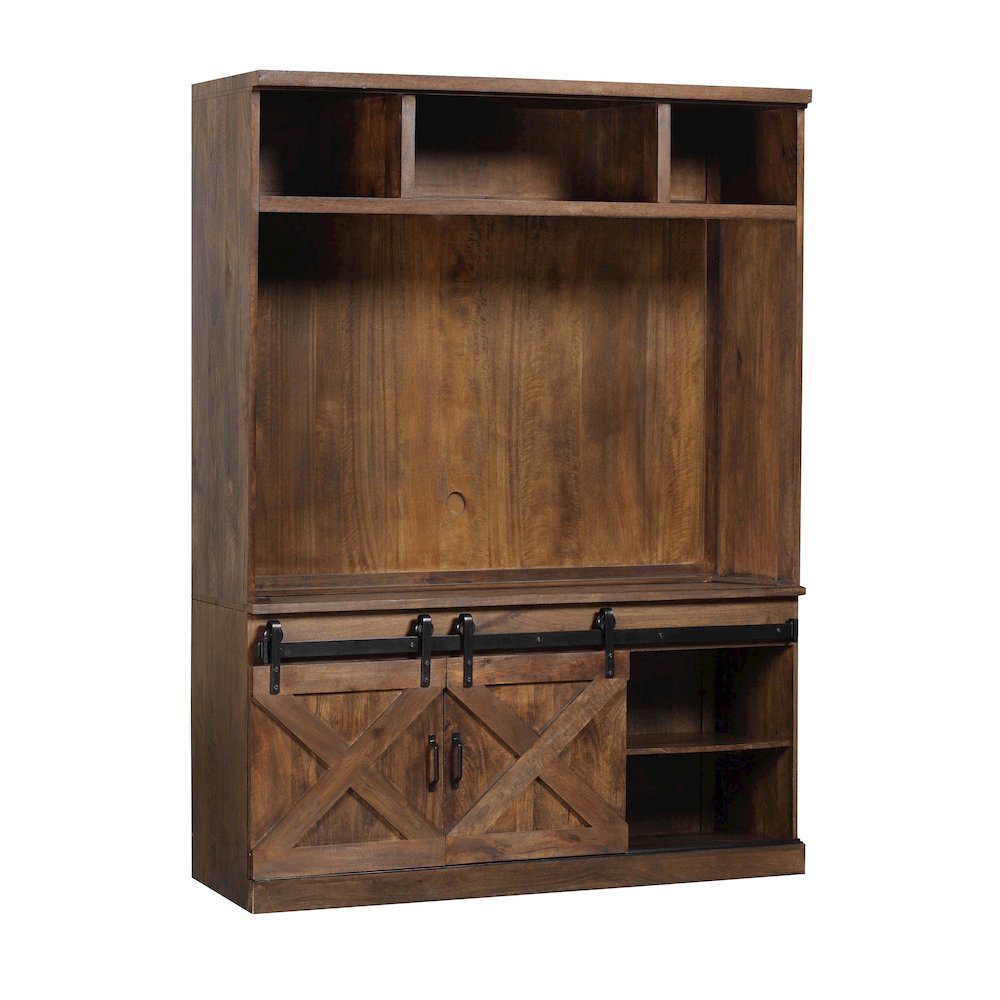 Dawson Rustic Brown Entertainment Center. Picture 1