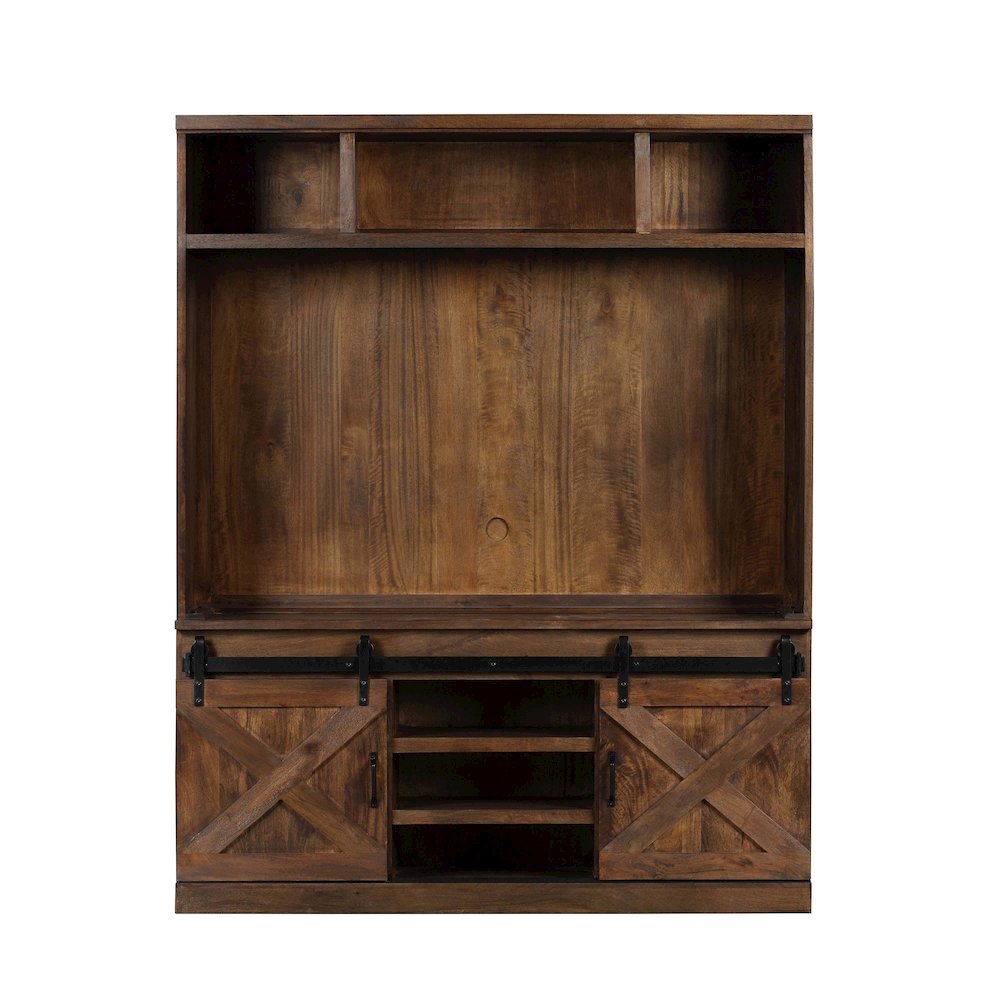 Dawson Rustic Brown Entertainment Center. Picture 3