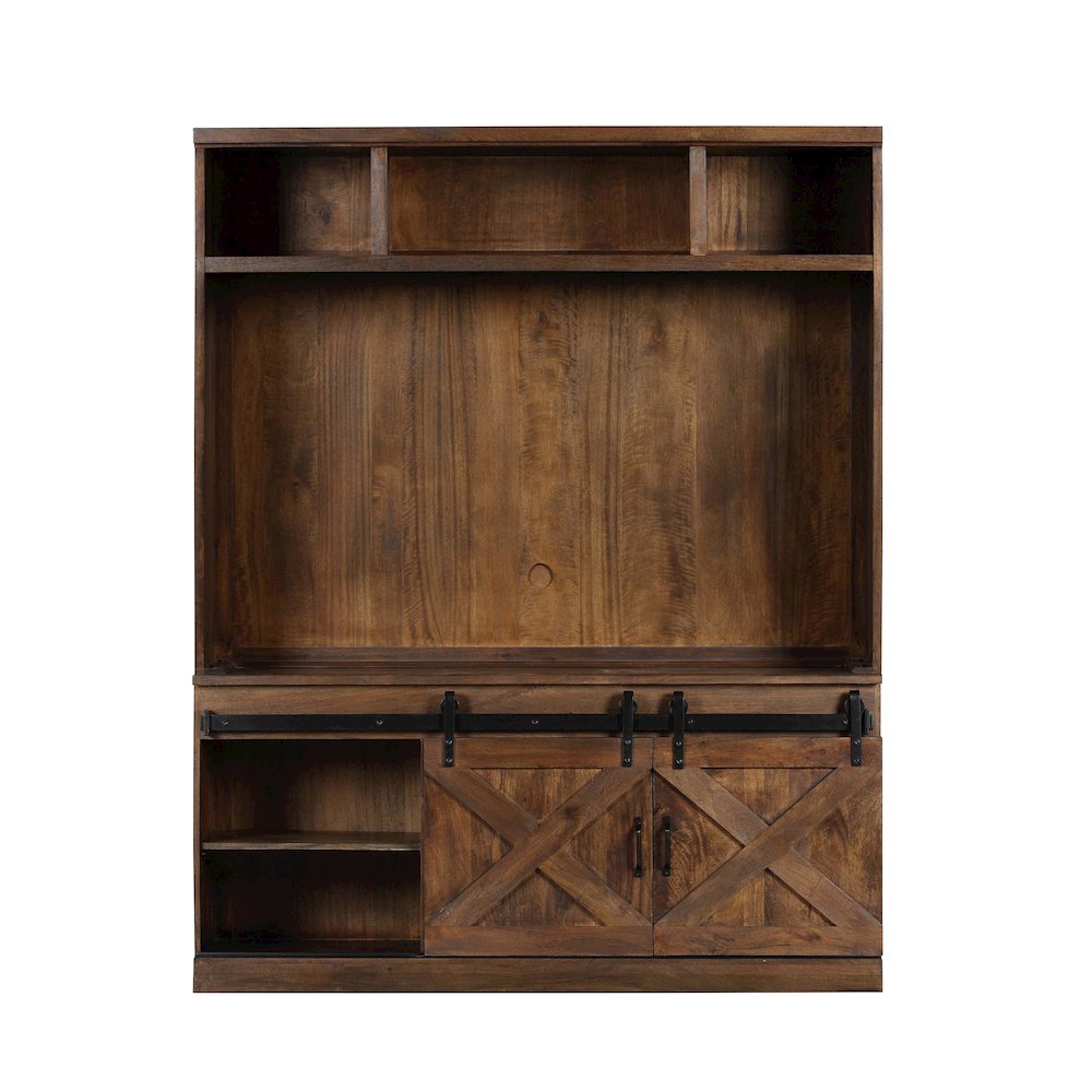 Dawson Rustic Brown Entertainment Center. Picture 4