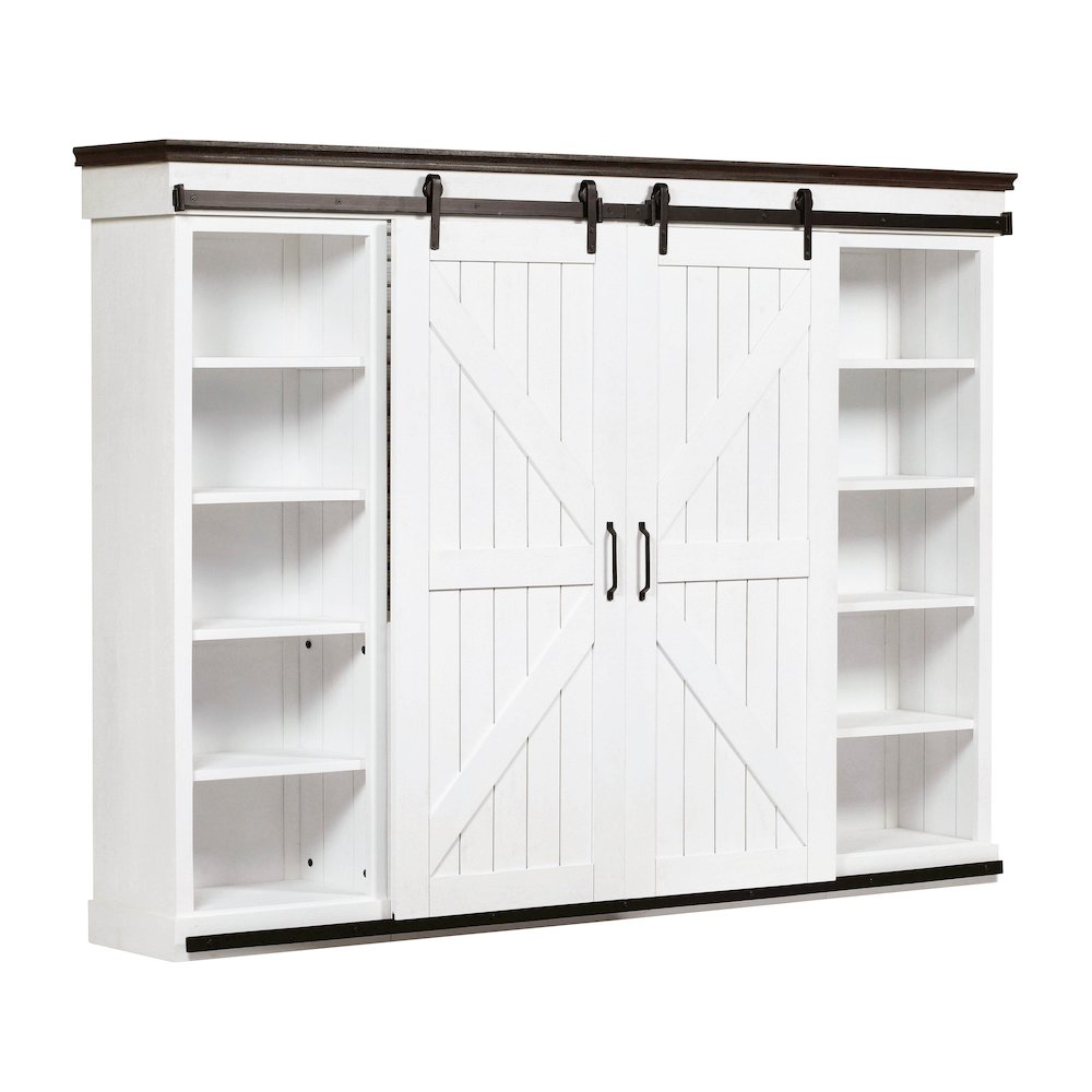 Harrison Distressed White Entertainment Center. Picture 3