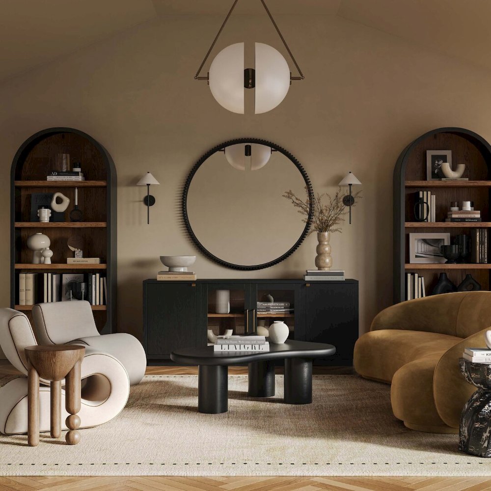 Marlow Black Wood Console. Picture 2