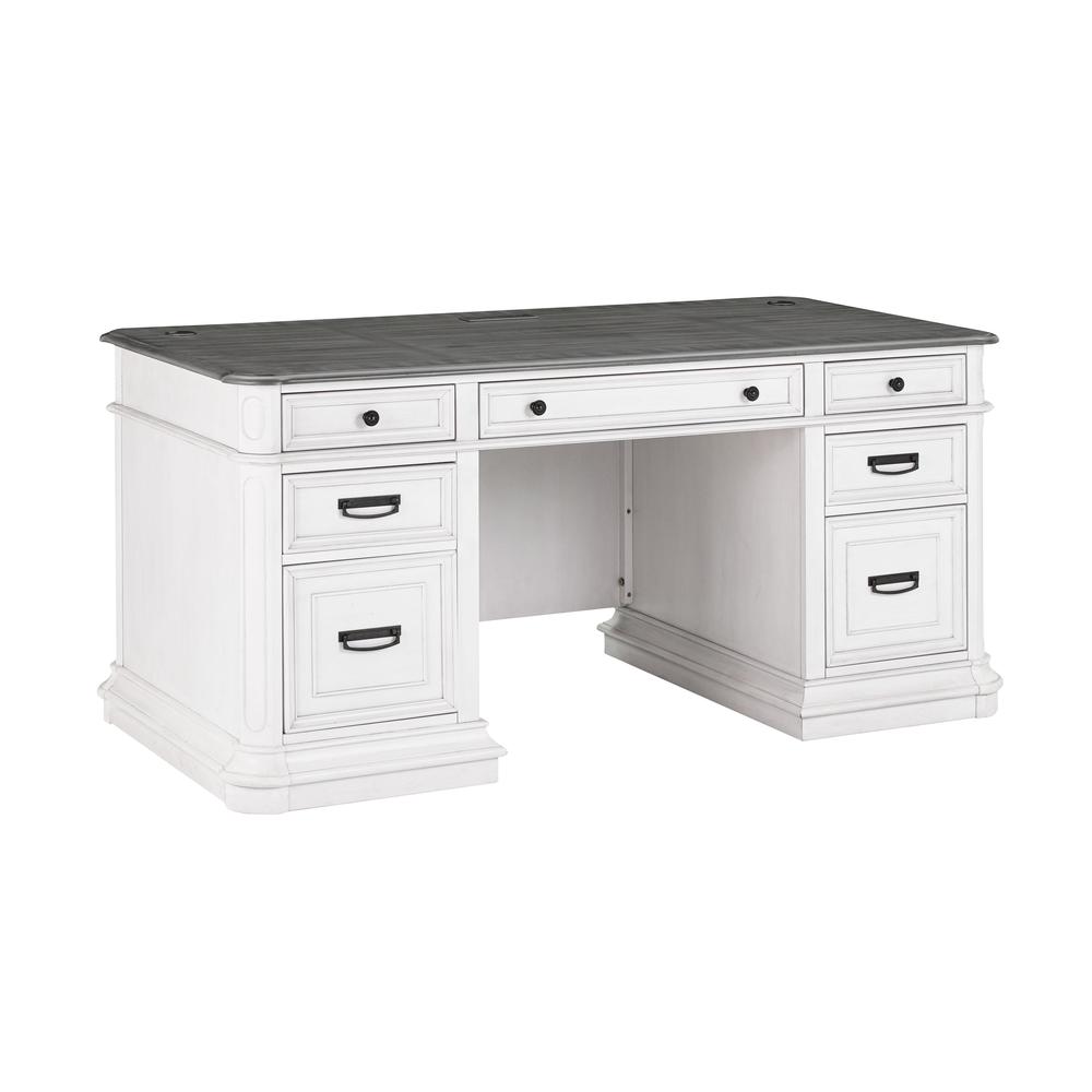 Roanoke White Executive Desk. Picture 1