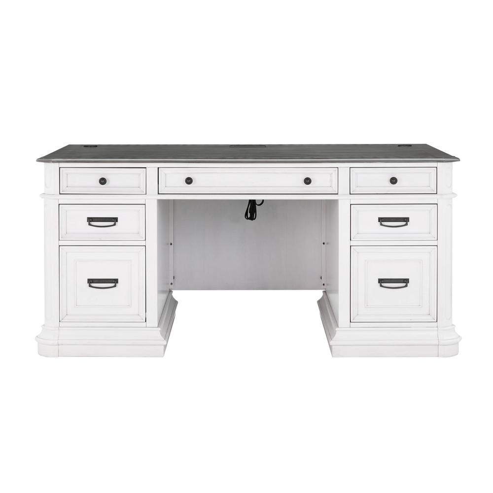 Roanoke White Executive Desk. Picture 2